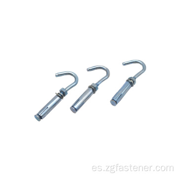 Blanco Blanco Zinc Hook Anchors de manga de perno